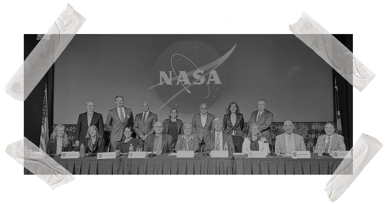 Image of NASA's UAP Study team at a presentation.