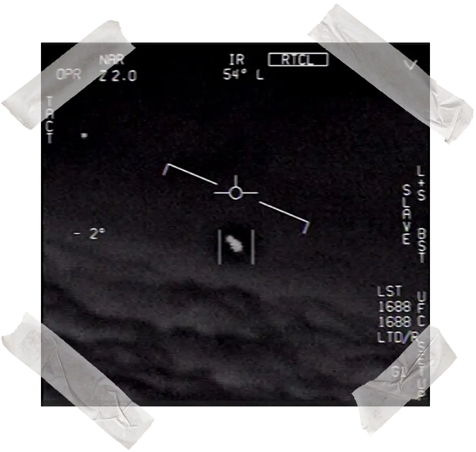 Screenshot of UFO taken by US Navy plane.